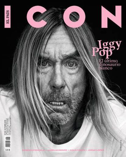 Iggy Pop, fotografiado por Gorka Postigo y vestido por Celine para la portada de ICON de octubre. 