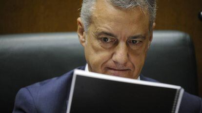 El lehendakari Iñigo Urkullu, en el Parlamento vasco.