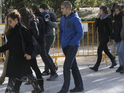 Arribada a l'Audiència Nacional dels acusats per atacar una parella de la Guàrdia Civil a Altsasu.