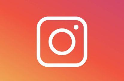 Logo de Instagram con fondo naranja