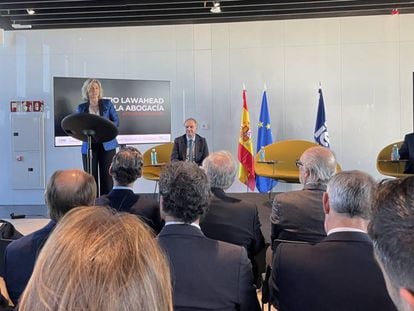 Soledad Atienza, decana de IE Law School, en el acto de inauguración del Centro Lawahead de la Abogacía