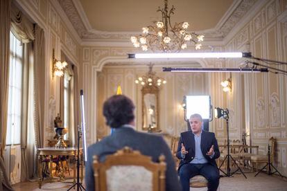 El presidente de Colombia Iván Duque, durante la entrevista. 