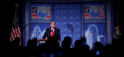 Presentación del programa económico de Trump en Detroit.
