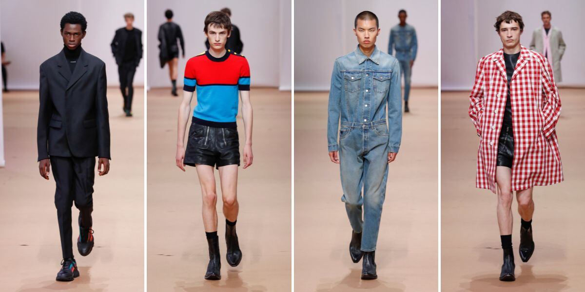 Algunos de los diseños presentados por la firma Prada en la semana de la moda masculina de Milán.