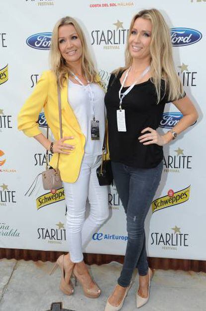 Las hermanas Kimpel en la gala Starlite, en Marbella, el pasado julio.