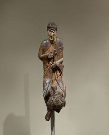 La escultura de Sant Joan, tal y como se exhibe en el MNAC.