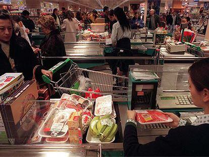 Imagen de un supermercado en Madrid.