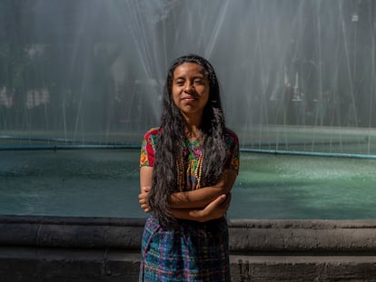Sara Curruchich, cantante indígena guatemalteca, en Ciudad de México.
