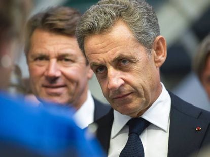 Nicolas Sarkozy, este martes, junto al exalcalde de Niza Christian Estrosi.