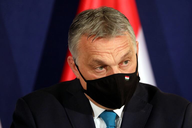 El primer ministro húngaro, Viktor Orbán, durante una reunión con el primer ministro israelí en Jerusalén, Israel, el 11 de marzo.