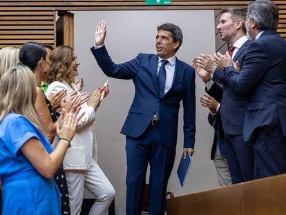 Carlos Mazón el día de su toma de posesión, el 17 de julio.