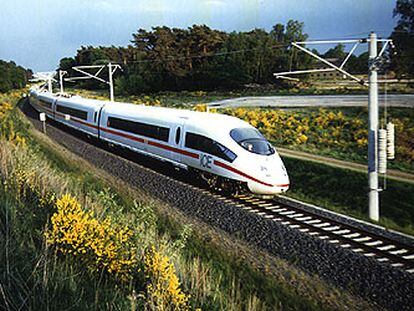 Tren de alta velocidad ICE 3 de Siemens, que circulará por la futura línea Madrid-Barcelona.