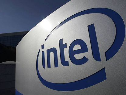 FILE - This Jan. 12, 2011, file photo shows the Intel logo outside Intel headquarters in Santa Clara, Calif. Intel Corp. reports earnings, Thursday, Jan. 25, 2018. (AP Photo/Paul Sakuma, File)