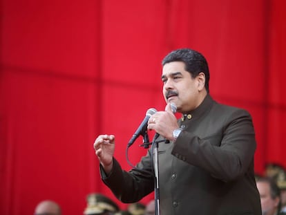 Nicolás Maduro participa en una ceremonia militar en Caracas el 1 de junio.