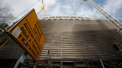 Estado del avance de las obras del estadio Santiago Bernabéu a 14 de diciembre de 2022.