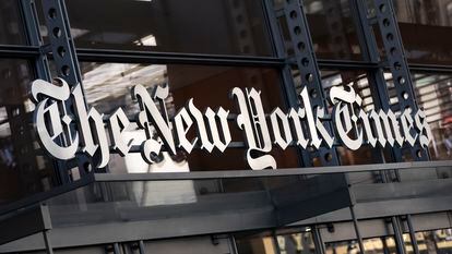 El signo del diario 'The New York Times', que este jueves anunció la adquisición del medio deportivo 'The Athletic'.