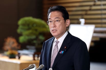 El primer ministro japonés, Fumio Kishida, este viernes en Tokio.