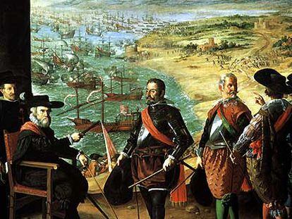 &#39;Defensa de Cádiz contra los ingleses&#39; (1633), óleo de Francisco de Zurbarán expuesto actualmente en la muestra &#39;El palacio del rey Planeta&#39;, en el Museo del Prado.