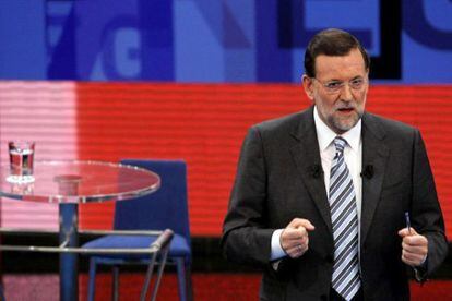 Mariano Rajoy, en su segunda participación en 'Tengo una pregunta para usted', en 2009.