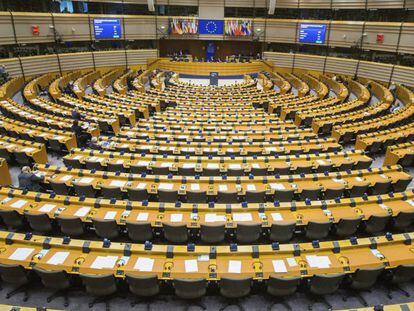 Vista general del Parlamento Europeo en Bruselas, este jueves.