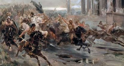 'La entrada de los hunos en Roma' (1887), por Ulpiano Checa.