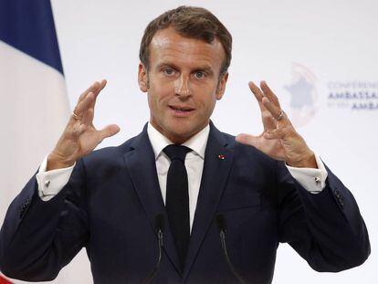 El presidente francés, Emmanuel Macron, este martes en París.