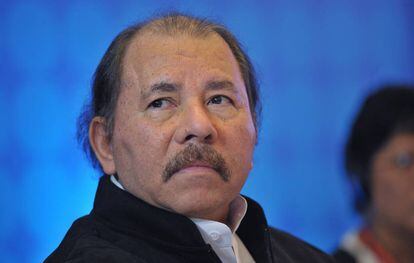 El presidente de Nicaragua durante un evento en Panamá.