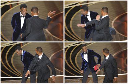 La secuencia del golpe de Smith a Chris Rock.