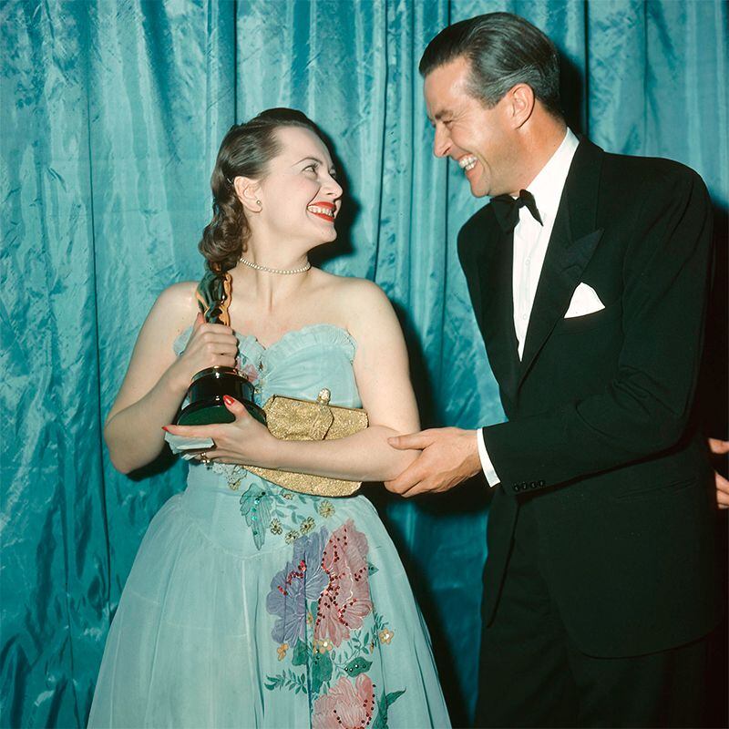 Olivia de Havilland recogió su Oscar en 1947 con un vestido de la diseñadora.