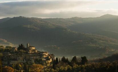 Panorámica del pueblo de Montefioralle.