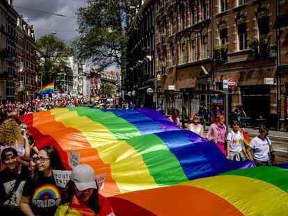 La Marcha del Orgullo en Amsterdam, Holanda, en julio de 2017