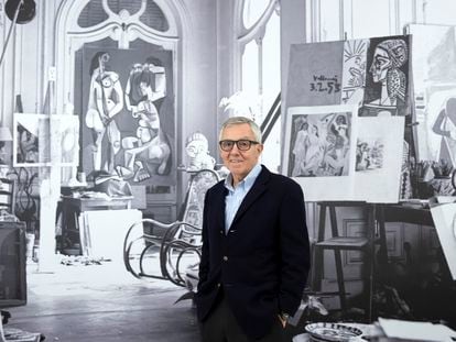 Jose Lebrero, director del Museo Picasso Málaga hasta finales de este año, en la pinacoteca en diciembre de 2022.