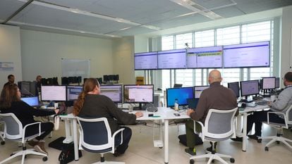 Una de las sala de trabajo de la EUIPO, ubicada en Alicante.