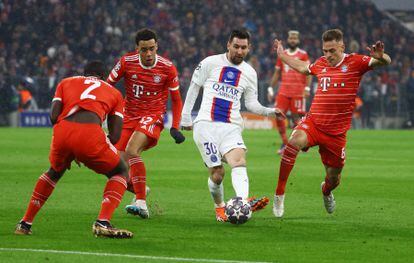 Messi en una acción durante el partido entre el Bayern y el PSG, en el Allianz Arena este miércoles.