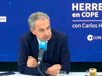 Entrevista de Carlos Herrera al expresidente del Gobierno José Luis Rodríguez Zapatero, este lunes en Cope.