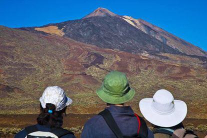 La mole del volc&aacute;n, en el parque nacional del Teide.