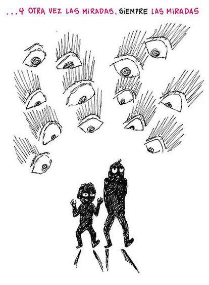 Dibujo de Miguel Gallardo para el libro <i>María y yo, </i>protagonizado por la hija autista del dibujante.
