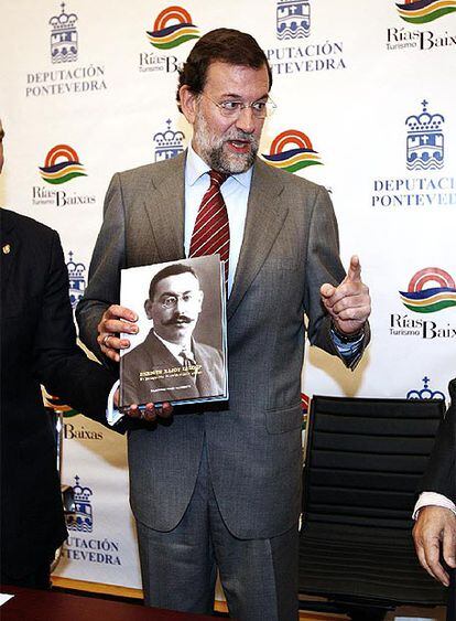 Mariano Rajoy, durante la presentación del libro en Pontevedra.