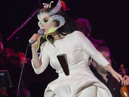 Björk, durante una actuación en México, en marzo de este año.