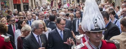 Artur Mas y Xavier Trias durante las fiestas de la Mercè.