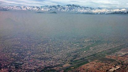 Una vista panorámica de Santiago de Chile.