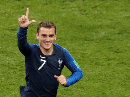 Griezmann celebra su gol en la final ante Croacia.