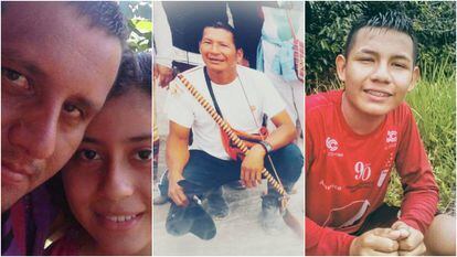 Cuatro de las once personas que murieron el pasado 28 de marzo en la vereda Alto Remanso. 