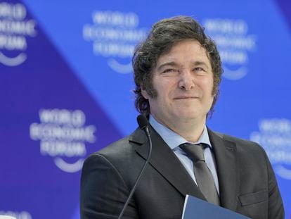 Javier Milei en el foro de Davos (Suiza), el 17 de enero.