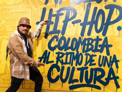 Cerbero Nativo, rapero e investigador de la cultura Hip-Hop, en el Museo Nacional, en Bogotá, el 15 de diciembre de 2022.