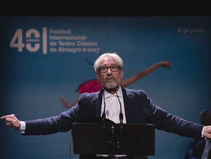 José Sacristán, ayer durante la entrega del Premio Corral de Comedias en el Festival de Almagro.