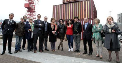 Representantes de Bilbao Art District y de las instituciones este miércoles en la presemtación del III Fin de Semana de las Artes.