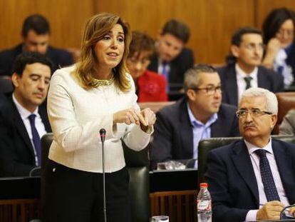 Susana D&iacute;az, este jueves en el Parlamento.