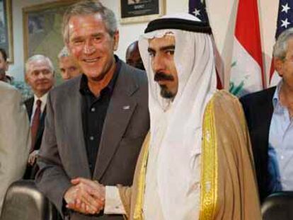 George Bush y Abdul Sattar Abu Risha