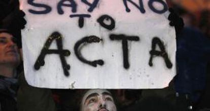 Manifestación contra ACTA.